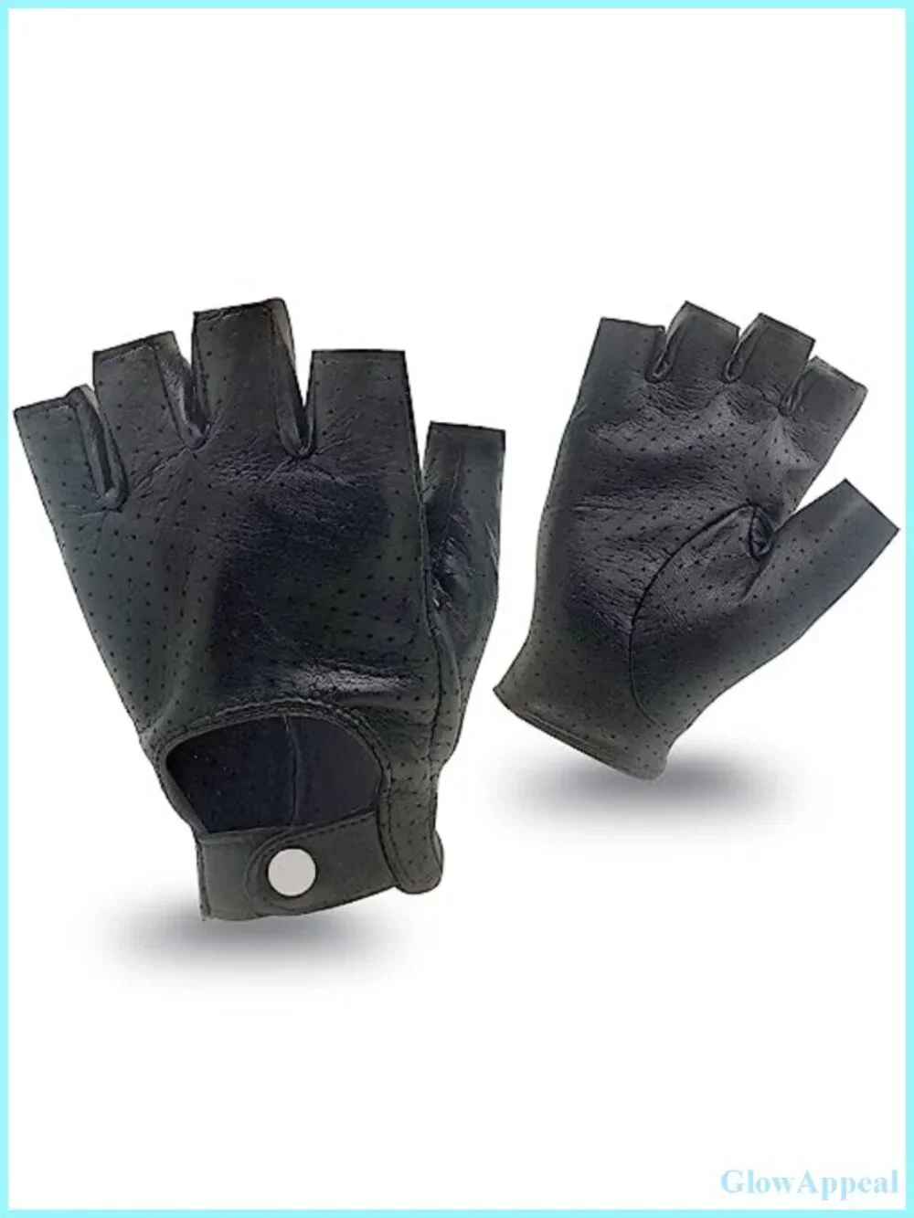 Womens Fingerless Driving Gloves Premium Lambskin Leather Breathable